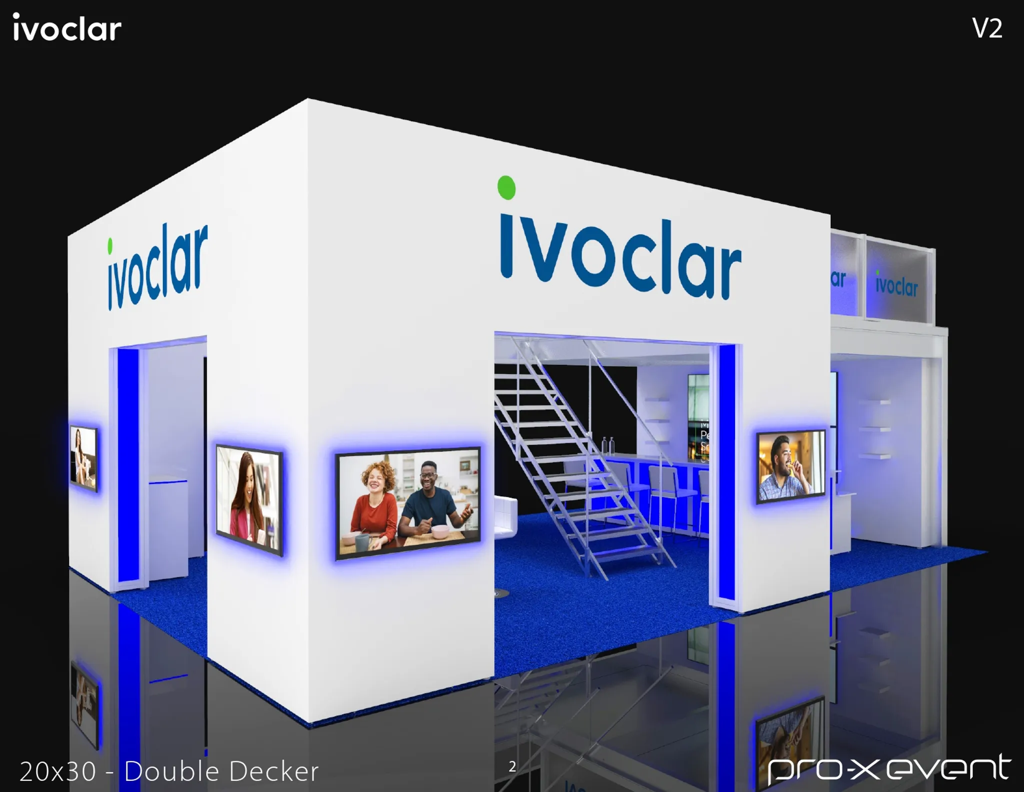 20x30 Island booth design by Pro-X Exhibits